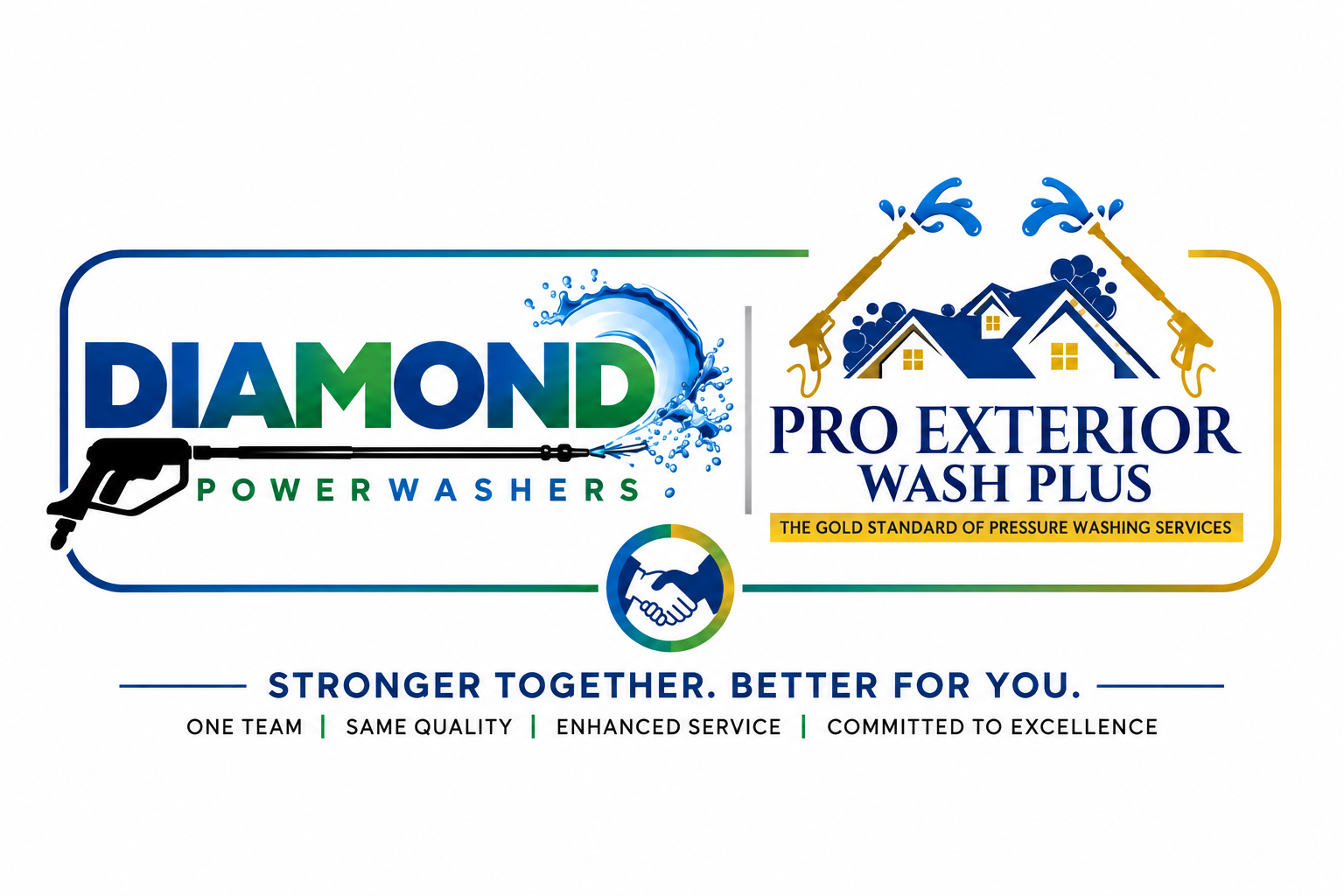 Diamond Power Washers and Pro Exterior Wash Plus: Stronger Together. Better for You.