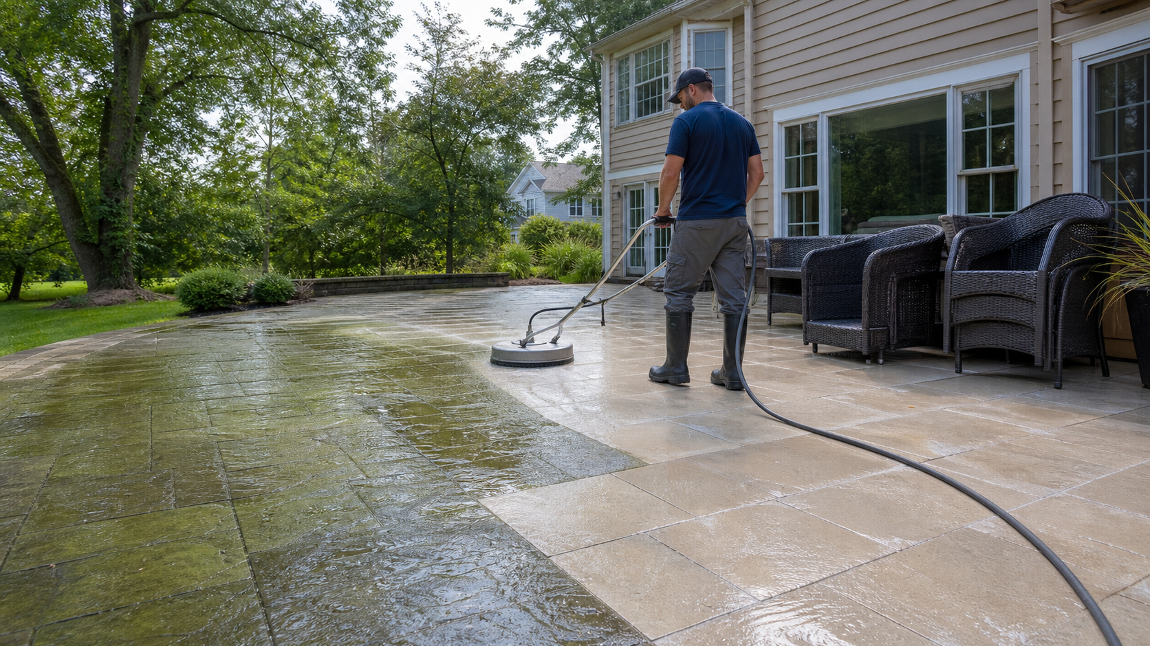 patio washing service Northern Virginia what to expect